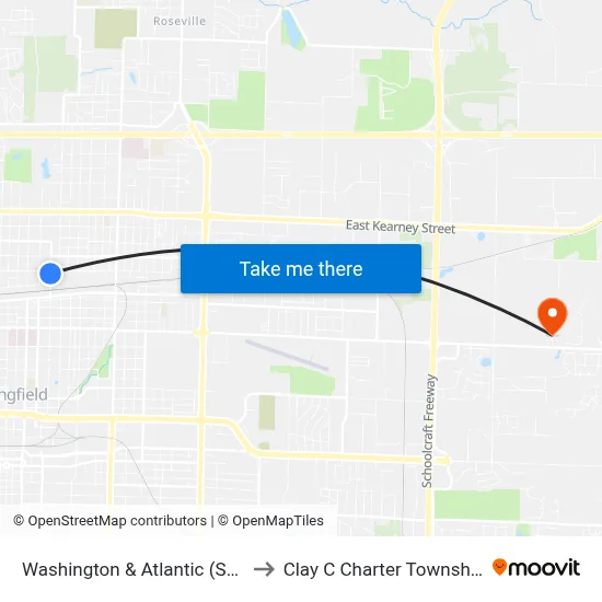 Washington & Atlantic (Sw) to Clay C Charter Township map