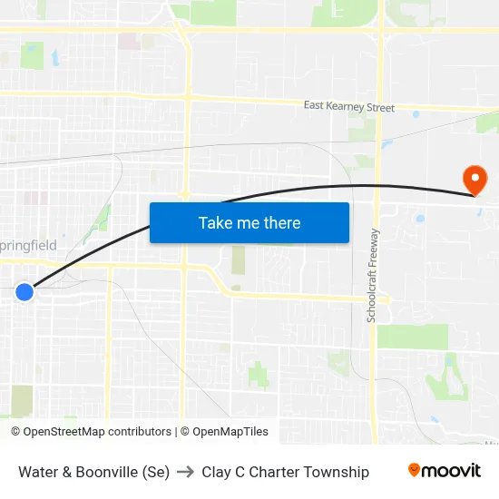 Water & Boonville (Se) to Clay C Charter Township map