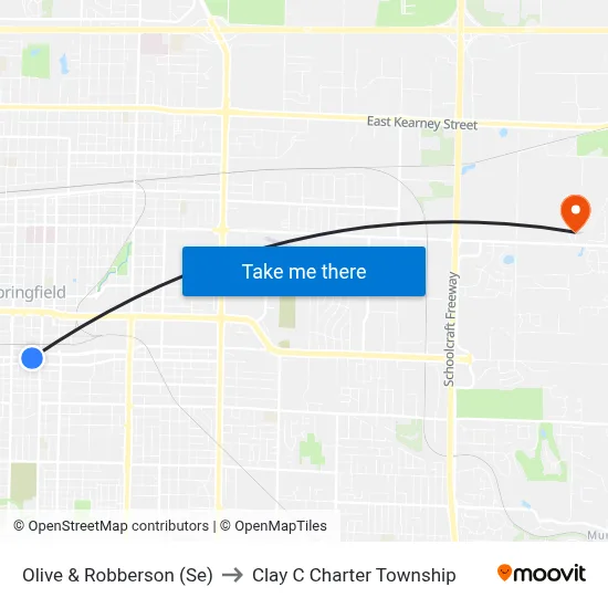 Olive & Robberson (Se) to Clay C Charter Township map