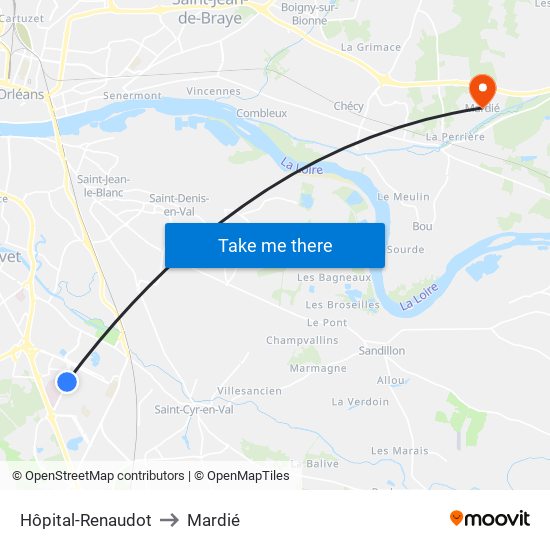 Hôpital-Renaudot to Mardié map