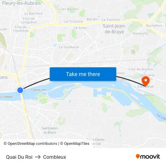 Quai Du Roi to Combleux map