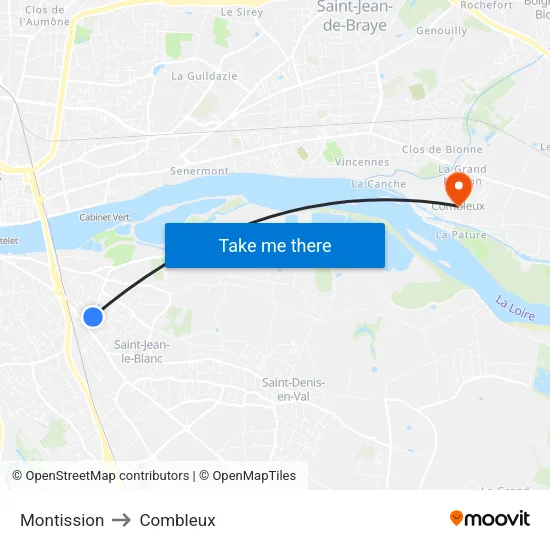 Montission to Combleux map