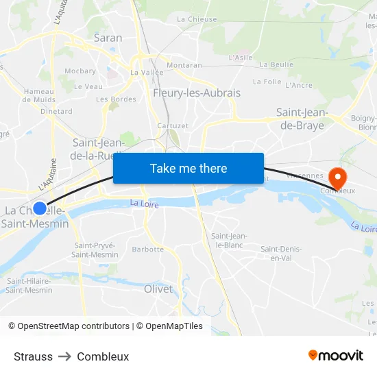 Strauss to Combleux map