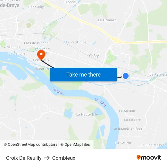 Croix De Reuilly to Combleux map