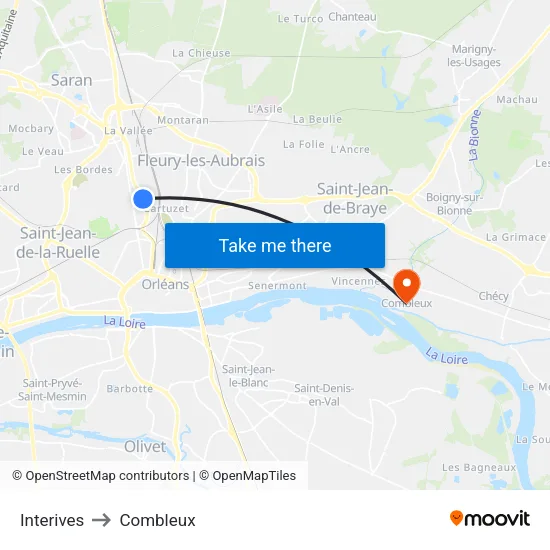 Interives to Combleux map