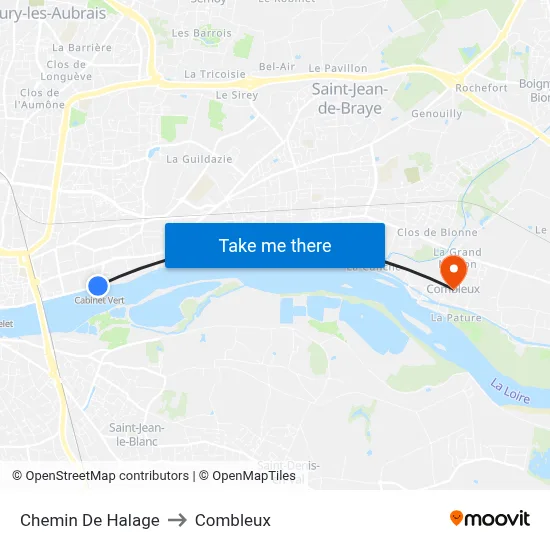 Chemin De Halage to Combleux map