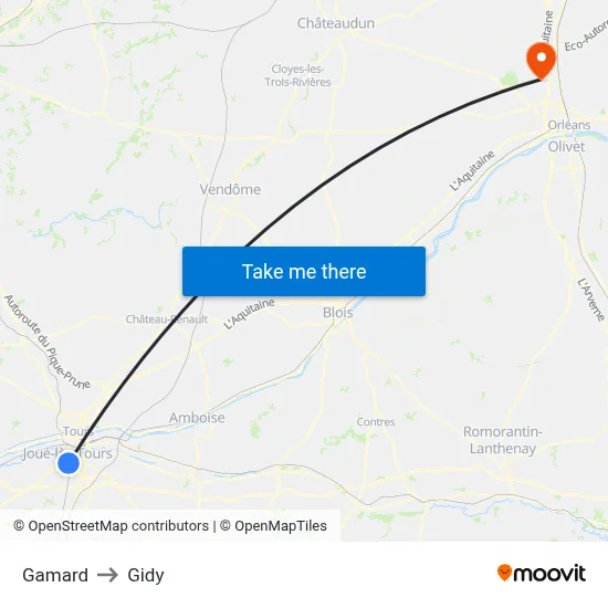 Gamard to Gidy map