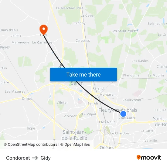 Condorcet to Gidy map