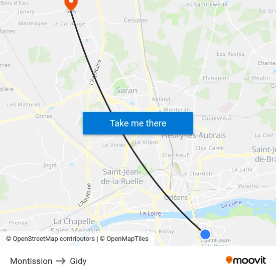 Montission to Gidy map