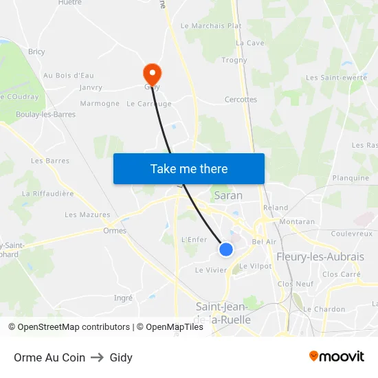 Orme Au Coin to Gidy map