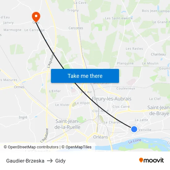 Gaudier-Brzeska to Gidy map