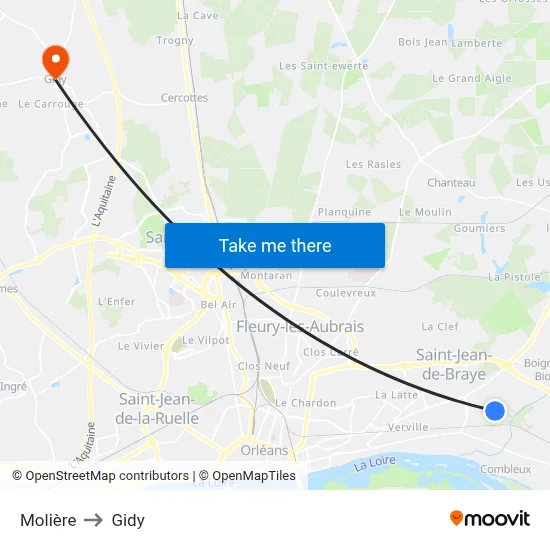 Molière to Gidy map