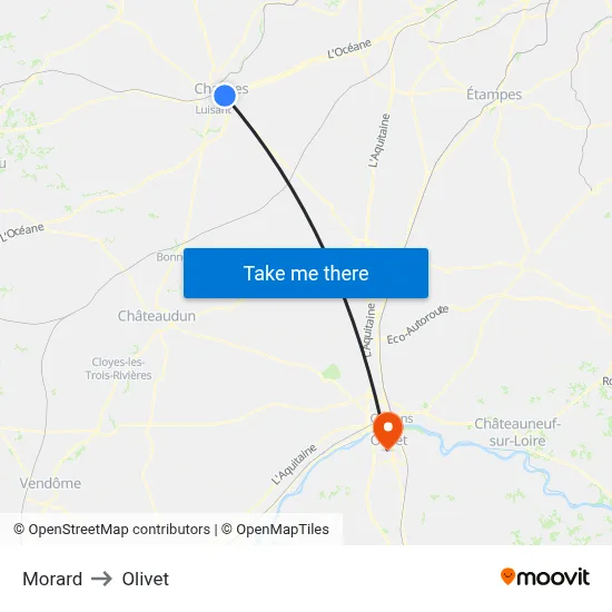 Morard to Olivet map