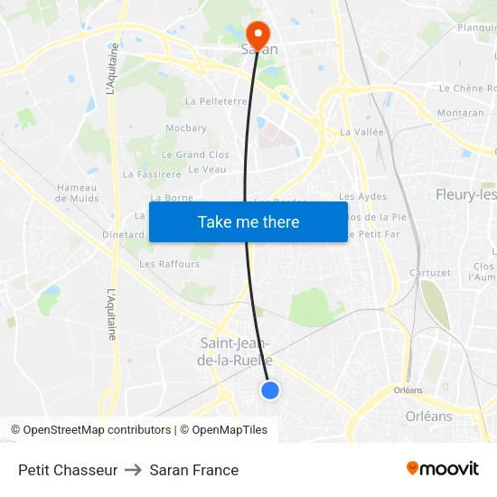 Petit Chasseur to Saran France map