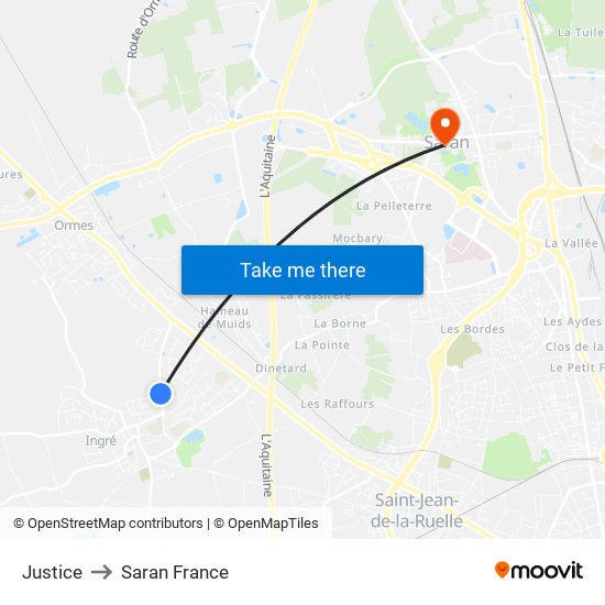 Justice to Saran France map