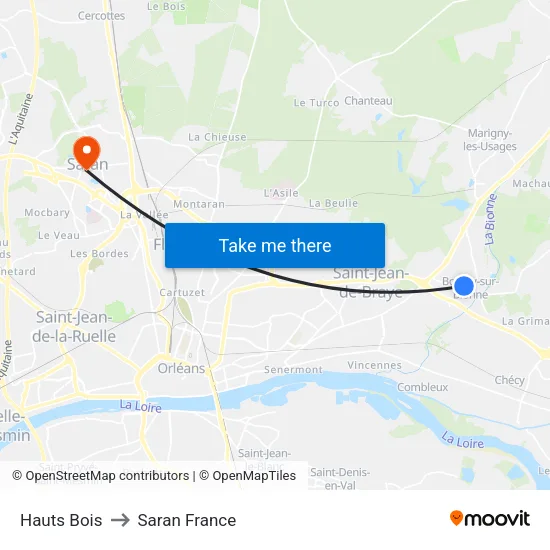 Hauts Bois to Saran France map