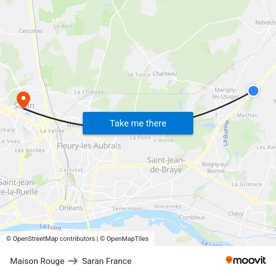 Maison Rouge to Saran France map