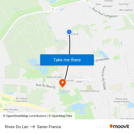 Rives Du Lac to Saran France map