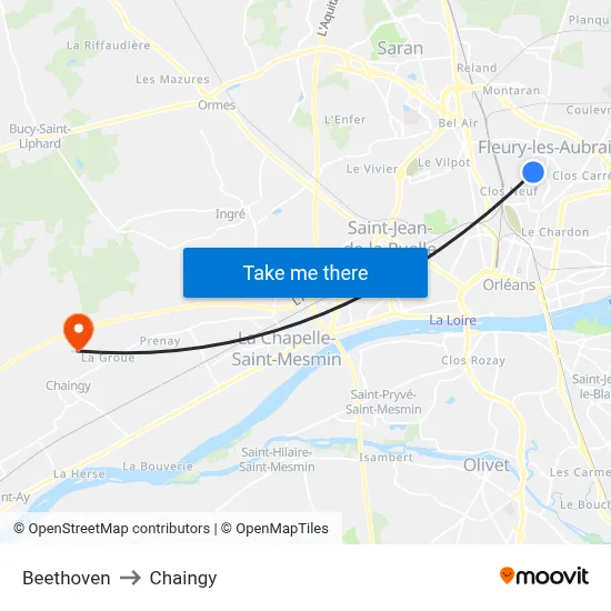 Beethoven to Chaingy map