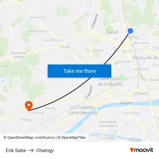 Erik Satie to Chaingy map