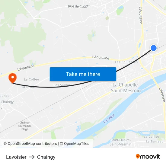 Lavoisier to Chaingy map
