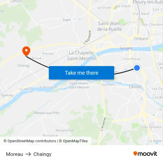 Moreau to Chaingy map