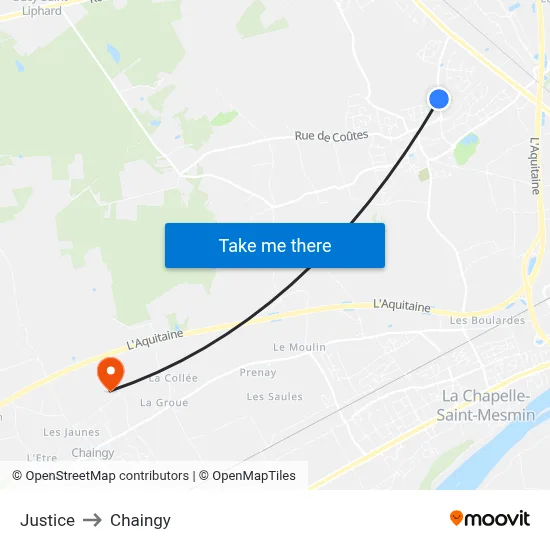 Justice to Chaingy map