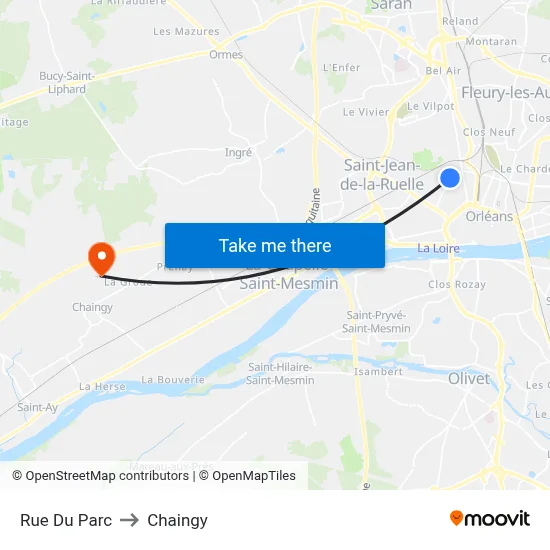 Rue Du Parc to Chaingy map