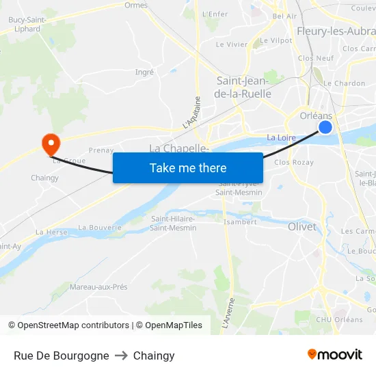 Rue De Bourgogne to Chaingy map