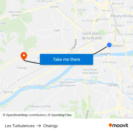 Les Turbulences to Chaingy map