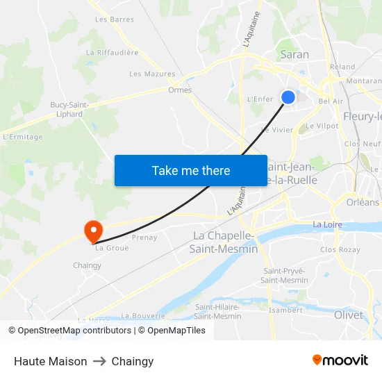 Haute Maison to Chaingy map
