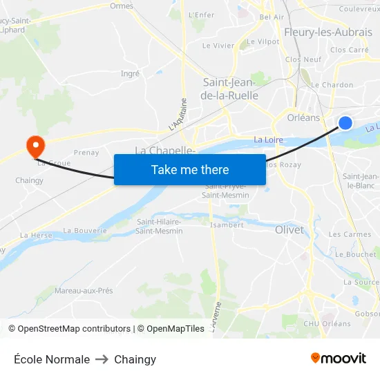 École Normale to Chaingy map