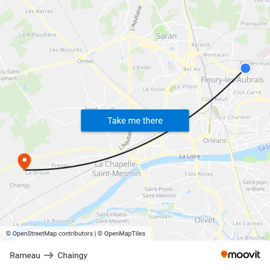 Rameau to Chaingy map