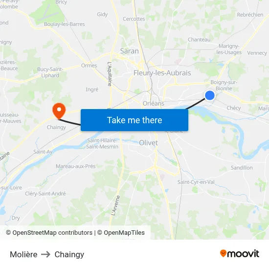 Molière to Chaingy map