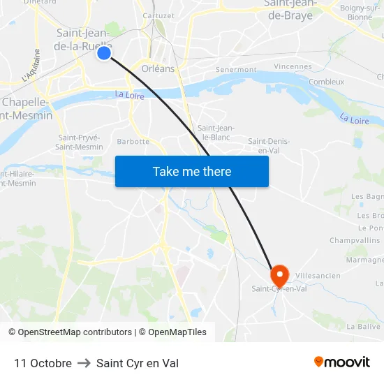 11 Octobre to Saint Cyr en Val map