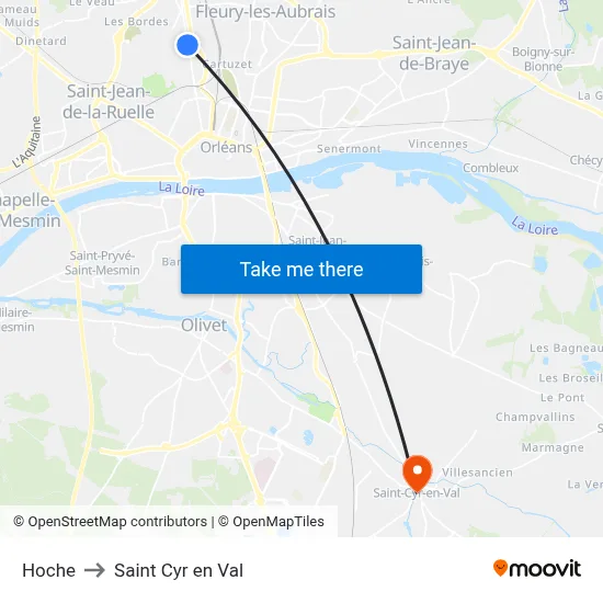 Hoche to Saint Cyr en Val map