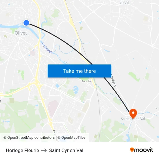 Horloge Fleurie to Saint Cyr en Val map
