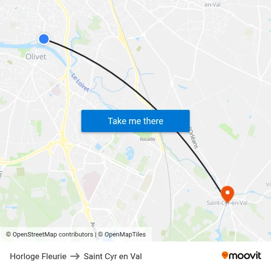 Horloge Fleurie to Saint Cyr en Val map
