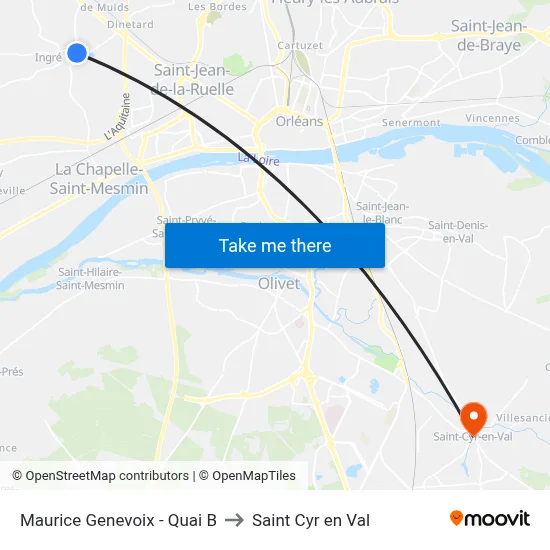 Maurice Genevoix - Quai B to Saint Cyr en Val map