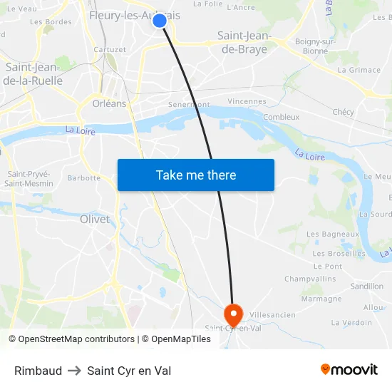 Rimbaud to Saint Cyr en Val map