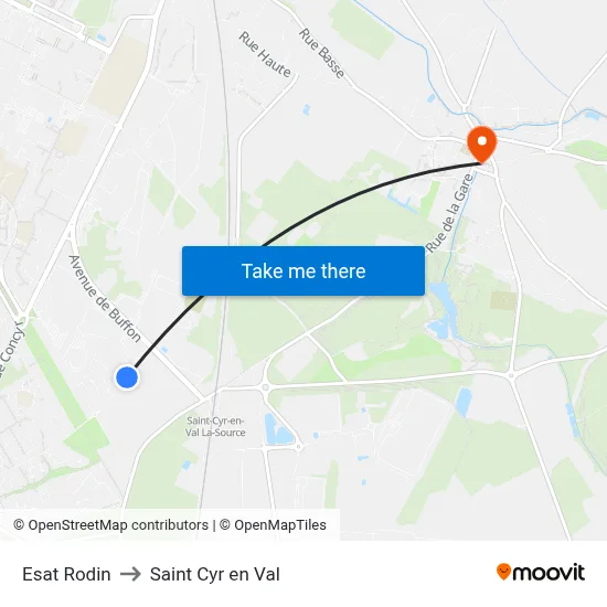 Esat Rodin to Saint Cyr en Val map