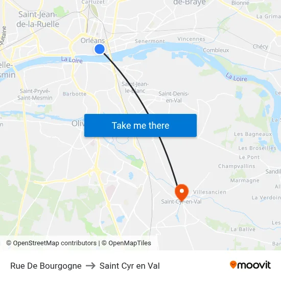 Rue De Bourgogne to Saint Cyr en Val map