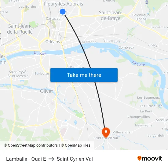 Lamballe - Quai E to Saint Cyr en Val map