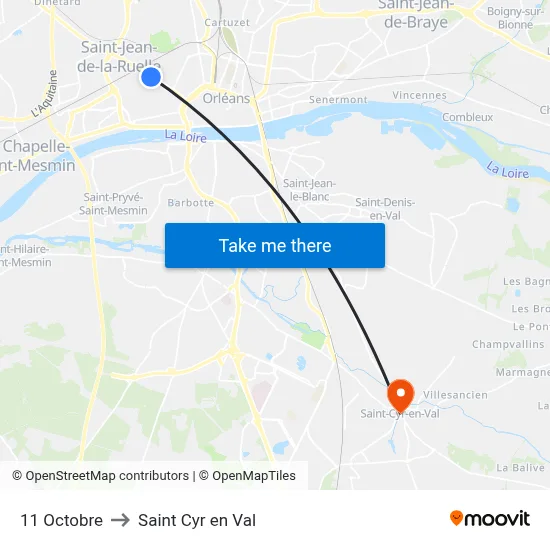 11 Octobre to Saint Cyr en Val map