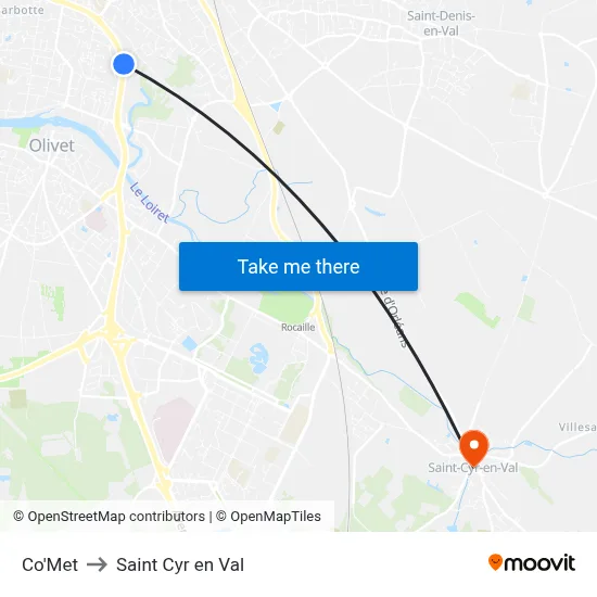 Co'Met to Saint Cyr en Val map