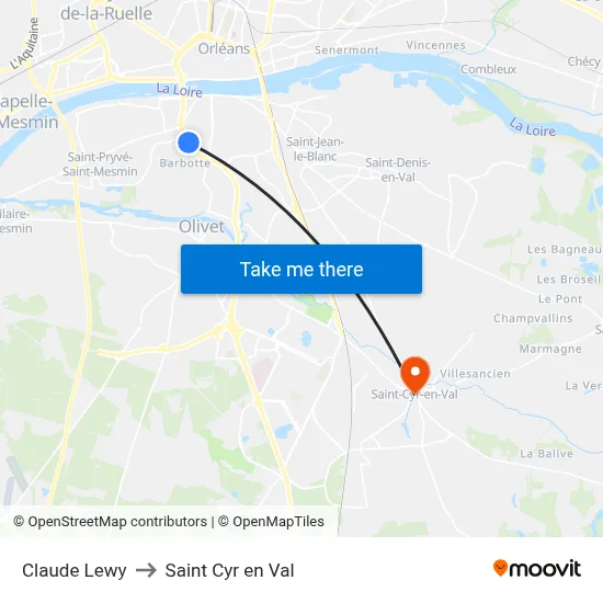 Claude Lewy to Saint Cyr en Val map