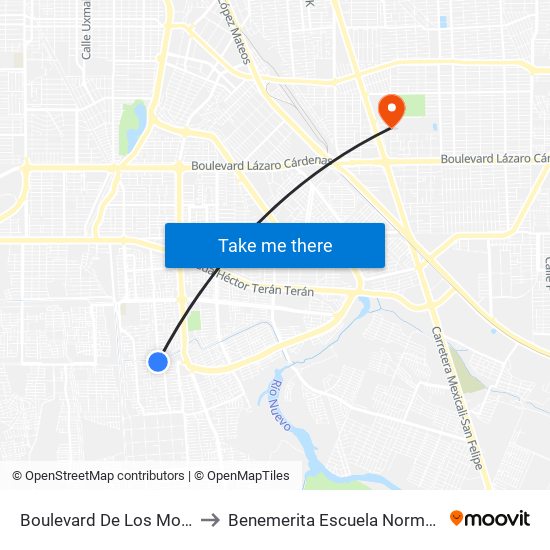 Boulevard De Los Monarcas / Gómez Morín to Benemerita Escuela Normal Urbana Federal Fronteriza map