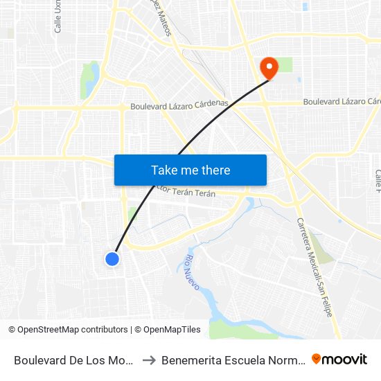 Boulevard De Los Monarcas / Avenida Sedano to Benemerita Escuela Normal Urbana Federal Fronteriza map