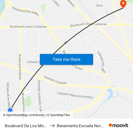 Boulevard De Los Monarcas / De Los Doblones to Benemerita Escuela Normal Urbana Federal Fronteriza map