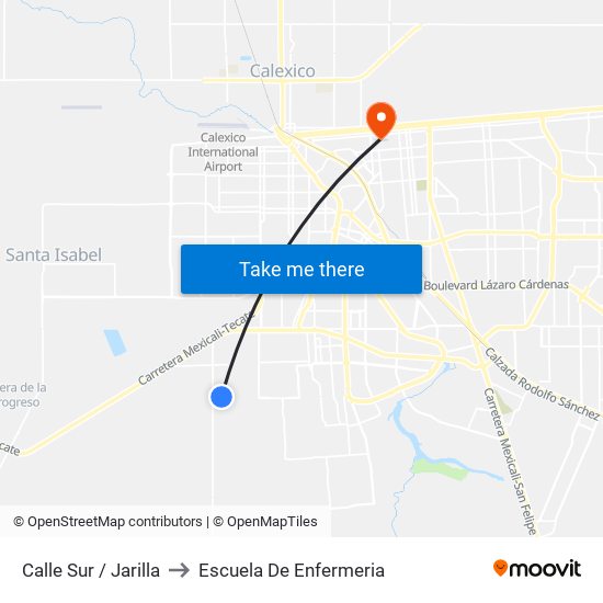 Calle Sur / Jarilla to Escuela De Enfermeria map